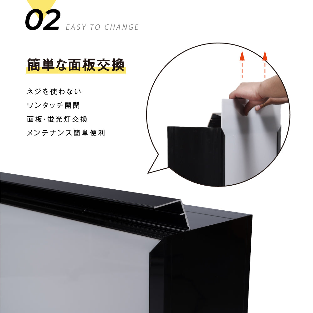 LED アクリル電飾看板 箱型 スチール 内照式 サイン 昼光色 屋内 飲食店 店舗 事務所 オフィス おしゃれ lkb-22