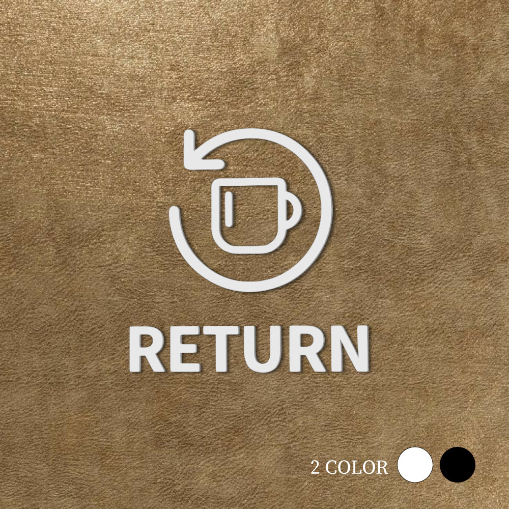 【RETURN】ピクトサイン オシャレ 店舗 ショップ用 アクリル製 サイン表示 マーク プレート ド アプレート 雑貨洗面所 ドア おしゃれ サイン ピクトグラム サインプレート オフィス レストラン PICSGN-L-22