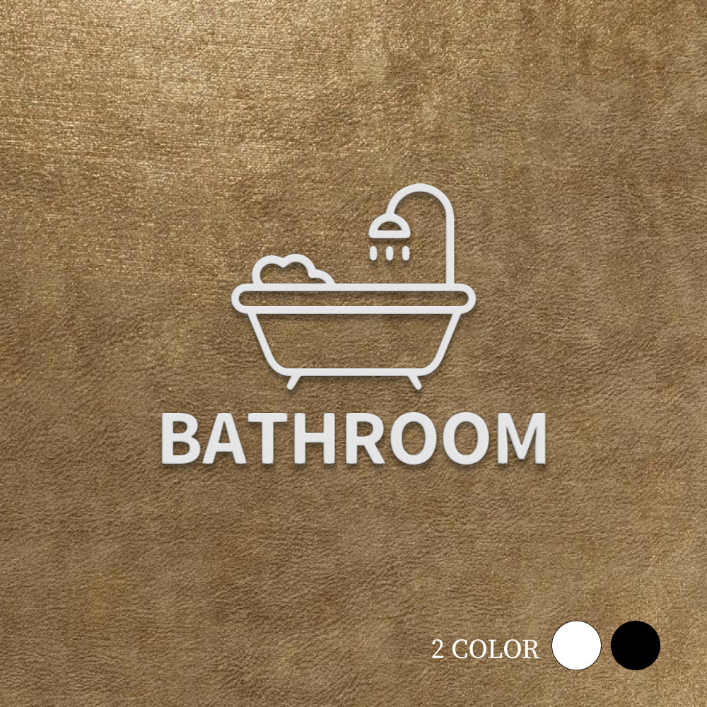 【BATHROOM】ピクトサイン オシャレ アクリル製 サイン表示 マーク プレート ド アプレート 雑貨洗面所 ドア おしゃれ サイン ピクトグラム サインプレート オフィス PICSGN-L-42