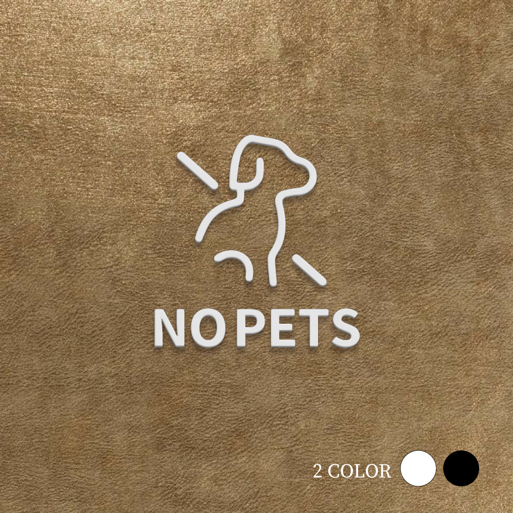 【NO PETS】ピクトサイン オシャレ アクリル製 サイン表示 マーク プレート ド アプレート 雑貨洗面所 ドア おしゃれ サイン ピクトグラム サインプレート オフィス PICSGN-L-78