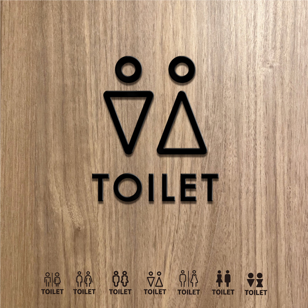 【TOILET】ピクトサイン オシャレ アクリル製 サイン表示 マーク プレート ド アプレート 雑貨洗面所 ドア おしゃれ サイン ピクトグラム サインプレート オフィス PICSGN-L-85