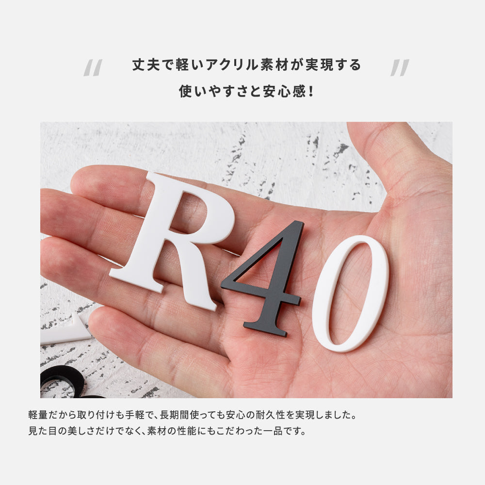 部屋番号 数字 プレート ルームナンバー 番号 ナンバー 切文字 単品 セット ロッカー 英文字 アルファベット 屋外対応 ステッカー シール ポスト 玄関用 ACL-01