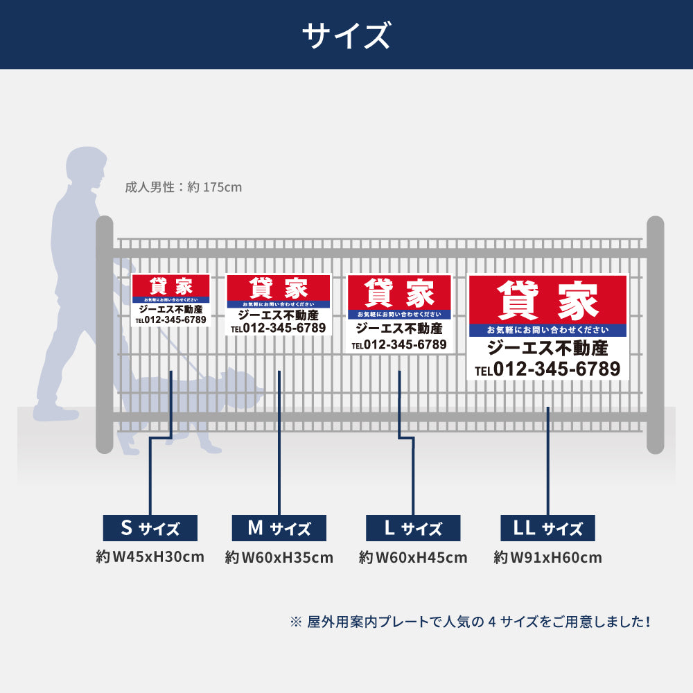 【社名・電話番号入れ対応】「貸家」 不動産 管理看板 募集看板 広告 契約 会社 お店 店舗 電話番号 売物件 新築 売地看板 fds-15