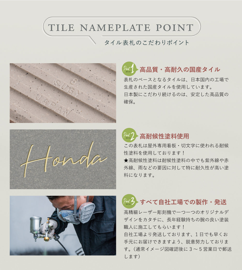 表札 戸建 タイル 表札 おしゃれ 戸建て タイル 約144mm×144mm×t8.5mm 表札 シール マンション 表札 正方形 人気 セラミックタイル 番地 マンション 番地 住所表示 おしゃれ 北欧 かわいい 住所入り 二世帯 gs-pl-ift-150
