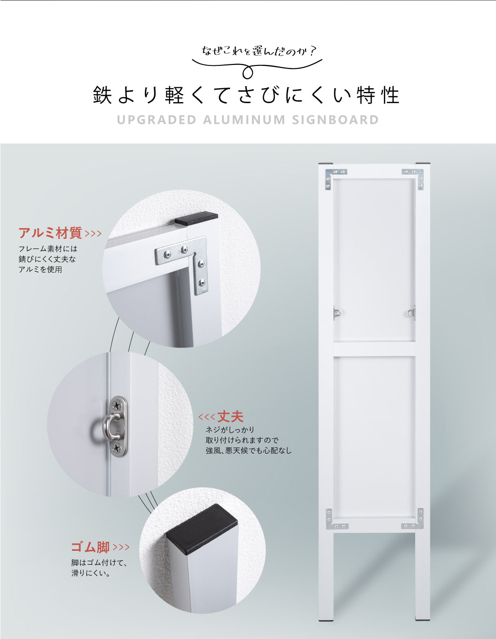 アルミ 屋内外 標識看板 スタンド 工事看板 標識スタンド 告知 案内看板 STSGN-18