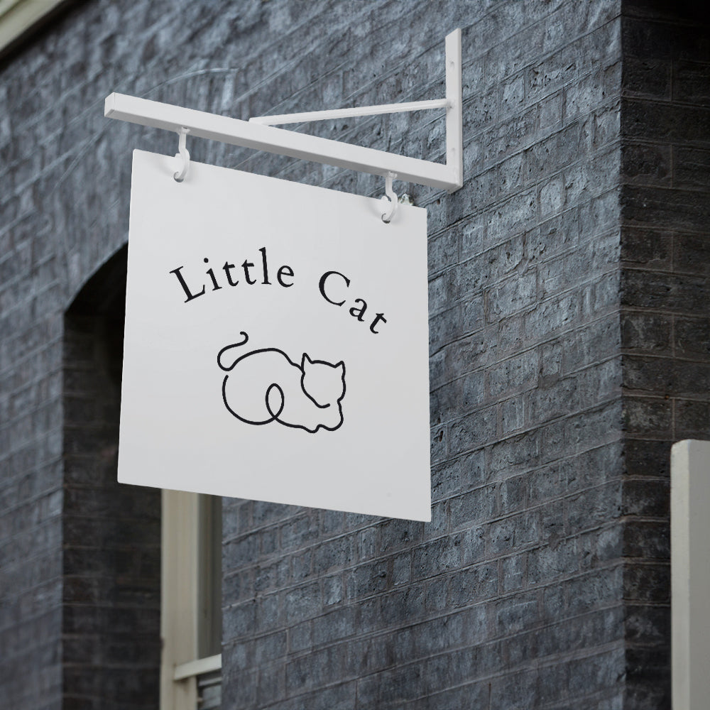 突き出し看板 壁面看板 おしゃれ デザイン 看板作成 オリジナル看板 フルカラー印刷 店舗看板 入口看板 データ持ち込み デザイン製作 SLVAIAN-06