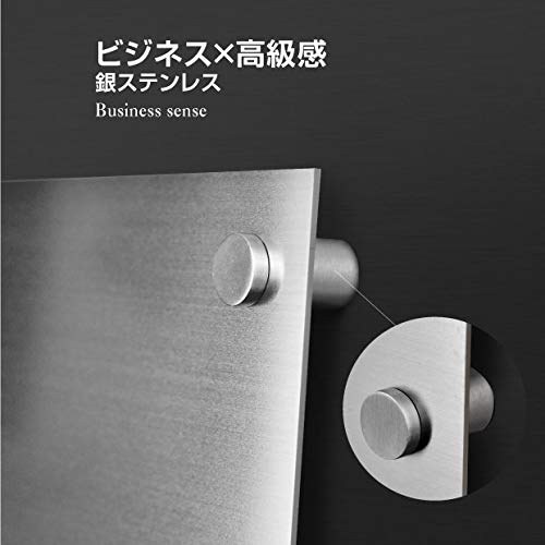 2025年4月からの【新様式対応】宅地建物取引業者票 改正 約 W45cm×H35cm / 銀看板+黒文字 建設工事現場 法定看板 法令許可票 金看板 h-00012