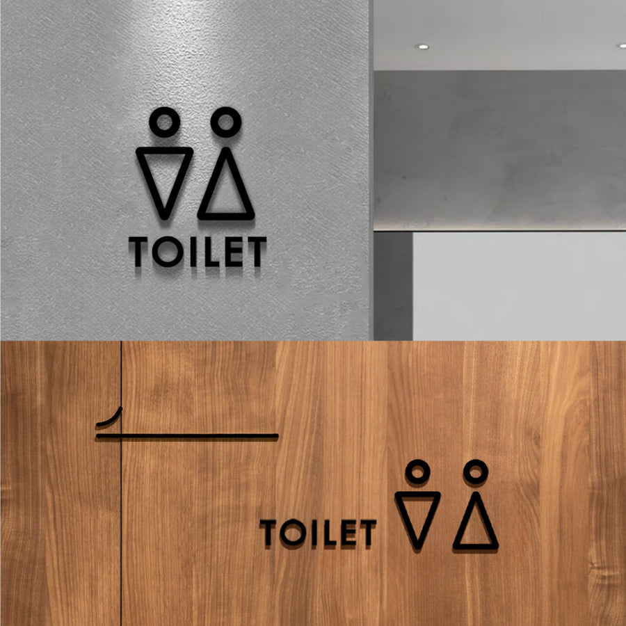 【TOILET】トイレ ピクトサイン オシャレ 店舗 ショップ用 アクリル製 サイン表示 マーク プレート ド アプレート 雑貨洗面所 ドア