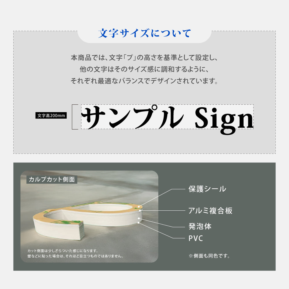 日本製 立体カルプ文字 1文字～販売 カルプ文字 切文字文字 厚さ2cm/3cm チャンネル文字 建物看板 カルプ 文字 タテ100mm～450mmまで 立体文字 箱文字 店舗用看板 オーダー 看板 屋外看板 クリニック 社名 店名 工場 karupu