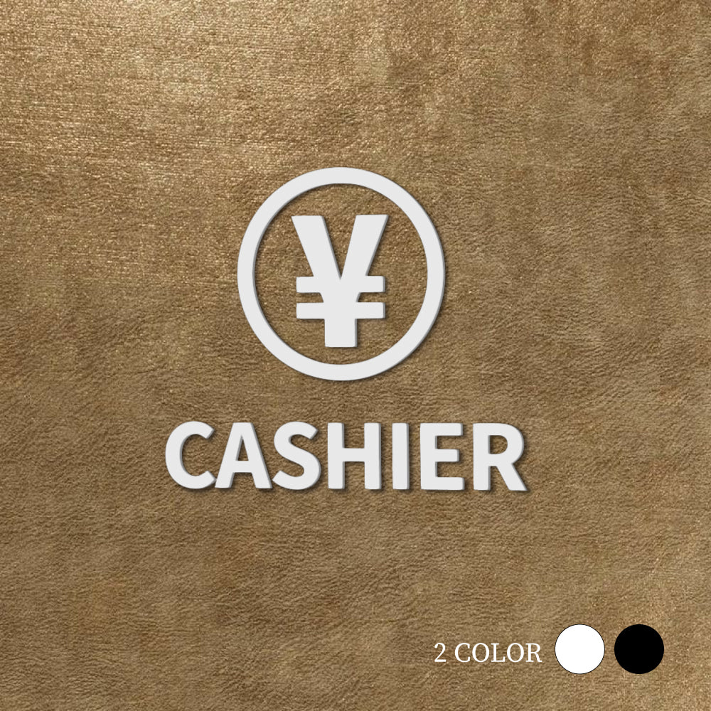 【CASHIER】ピクトサイン オシャレ 店舗 ショップ用 アクリル製 サイン表示 マーク プレート ド アプレート 雑貨洗面所 ドア おしゃれ サイン ピクトグラム サインプレート オフィス レストラン PICSGN-L-17