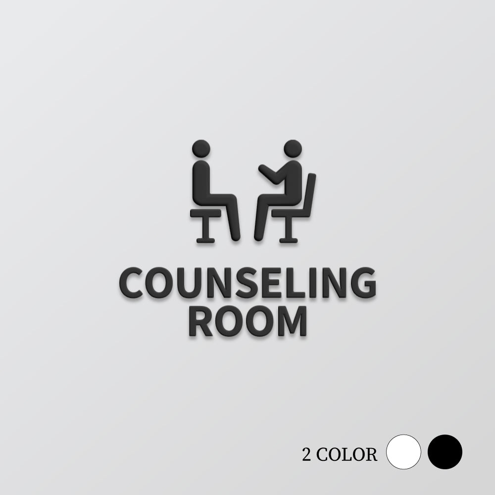 【COUNSELING ROOM】ピクトサイン オシャレ アクリル製 サイン表示 マーク プレート ド アプレート 雑貨洗面所 ドア おしゃれ サイン ピクトグラム サインプレート オフィス  PICSGN-L-63