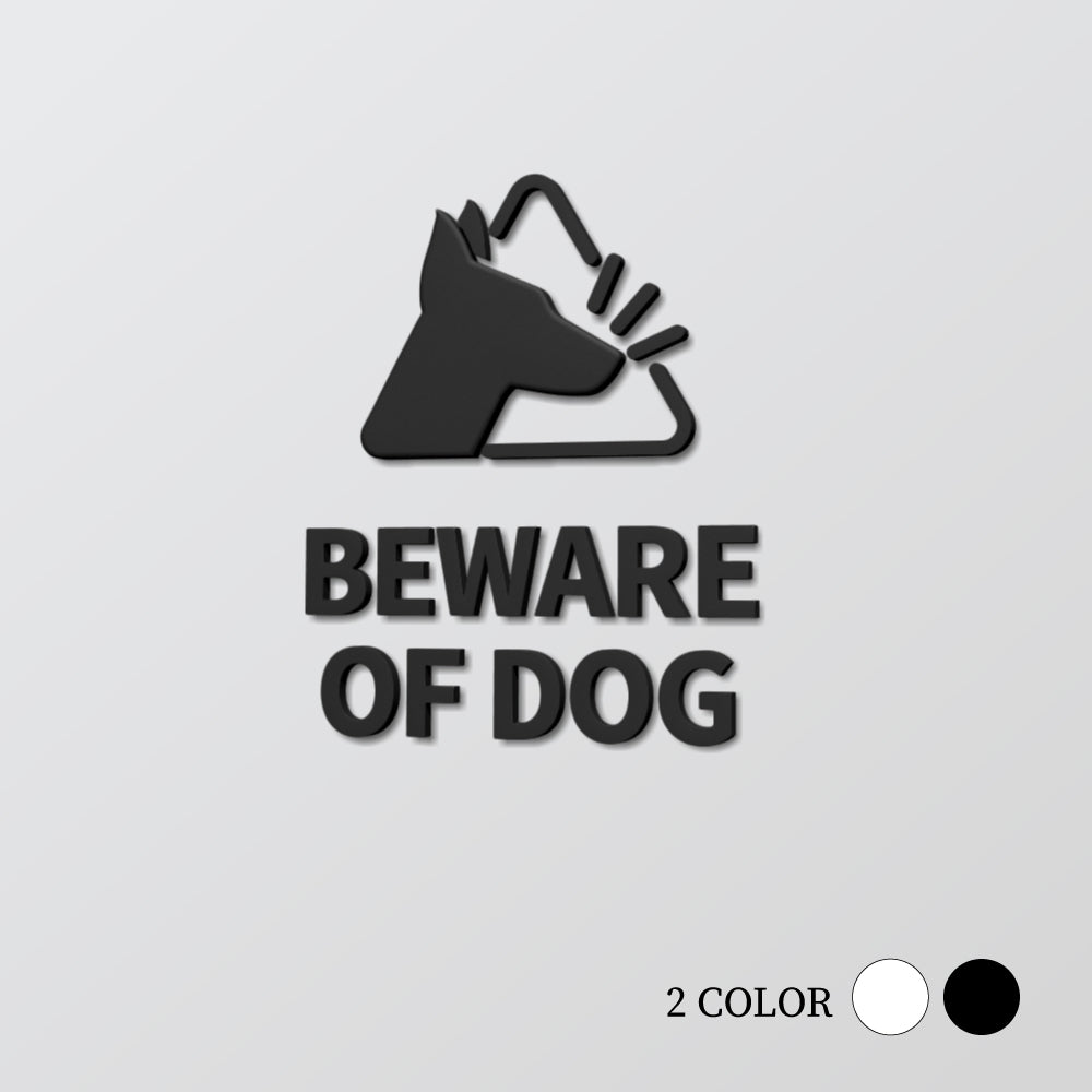 【BEWARE OF DOG】ピクトサイン オシャレ 店舗 ショップ用 アクリル製 サイン表示 マーク プレート ド アプレート 雑貨洗面所 ドア おしゃれ サイン ピクトグラム サインプレート オフィス レストラン PICSGN-S-05