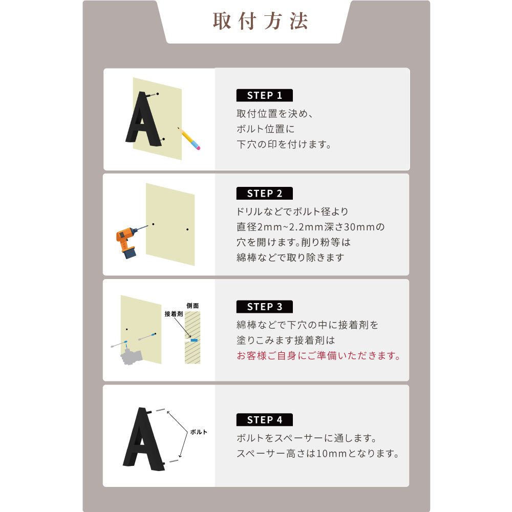 日本製 表札 看板 社名 店名 ステンレス切文字 マットブラック切文字 約H120mm バラ文字 番地 オーダーメイド 戸建 おしゃれ ネーム 階数 表示 House Number ハウスナンバー 数字 切り文字 gspl-17-BK