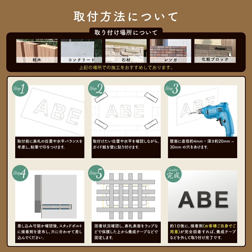 日本製 表札 ステンレス 1文字～ 片仮名 店舗看板 DIY 戸建 切り文字 おしゃれ マ DIY ルームナンバー 番地 筆記体 手書き風 sh-s0022