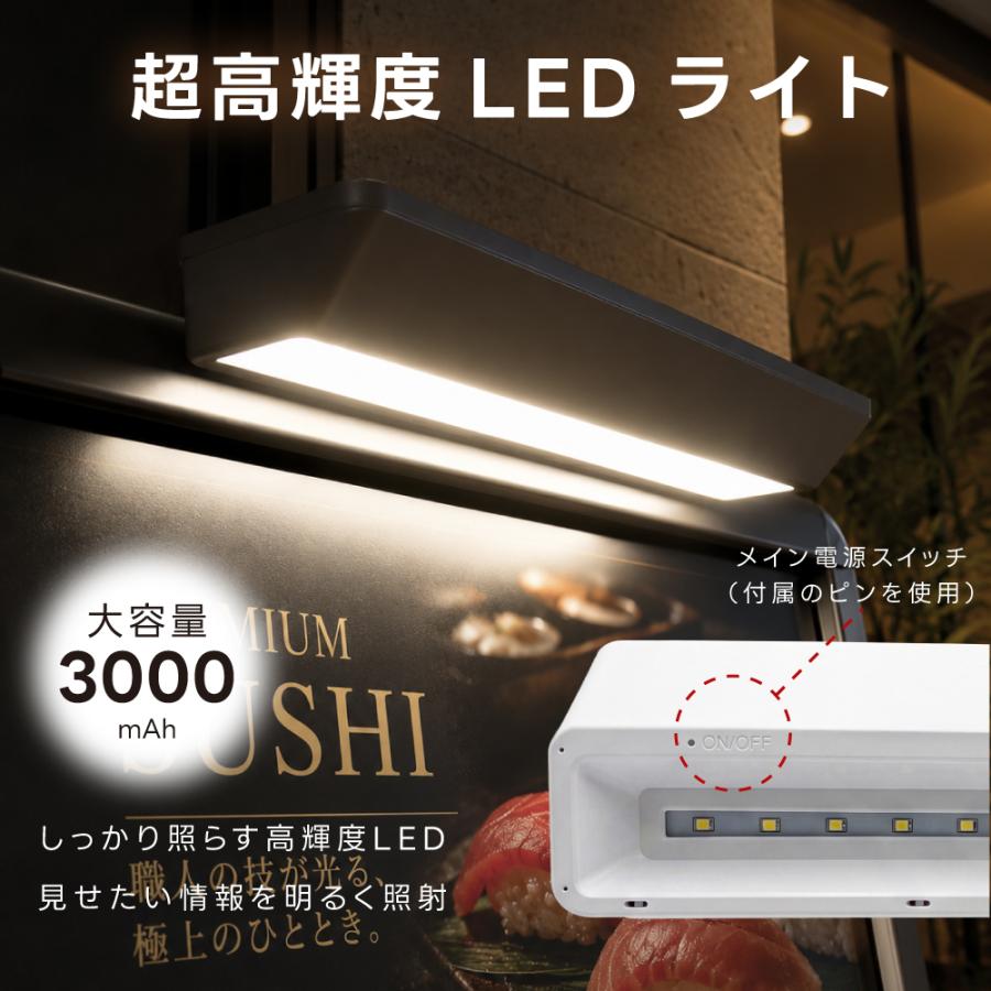 [2点セット]屋外防水仕様 ソーラーライト 看板 28CM 看板スポットライト 看板ライトアップ ソーラー充電 夜間自動点灯 SSL-284
